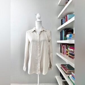 Jenni Kayne Long Sleeve Button Up Shirt button up back Casual Size Small